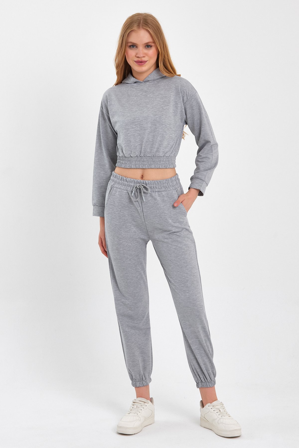 Eşofman Crop Takım GRİ - S