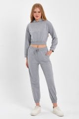 Eşofman Crop Takım GRİ - S