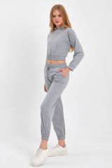 Eşofman Crop Takım GRİ - S