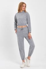Eşofman Crop Takım GRİ - M