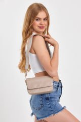 Kapaklı Kadın Çanta BEJ