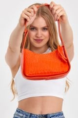 Kroko Desen Kadın Omuz Çantası