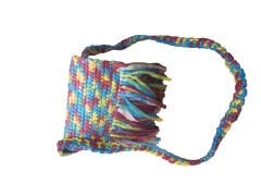 Renkli El Örgüsü Püsküllü Kadın Çanta