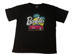 Unisex Car Barbie T-shirt Beyaz SİYAH - M