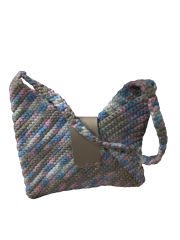 Mavi-Pembe El Örgüsü Kadın Çanta