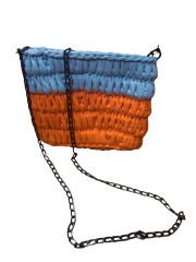 Turuncu-Mavi El Örgüsü Kadın Çanta