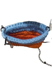 Turuncu-Mavi El Örgüsü Kadın Çanta