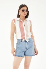 Cepli Kolsuz Kadın Gömlek SOMON - XL