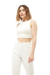 Bisiklet Yaka Crop TAŞ - L