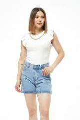 Zincir Detay Kadın Bluz BEYAZ - M