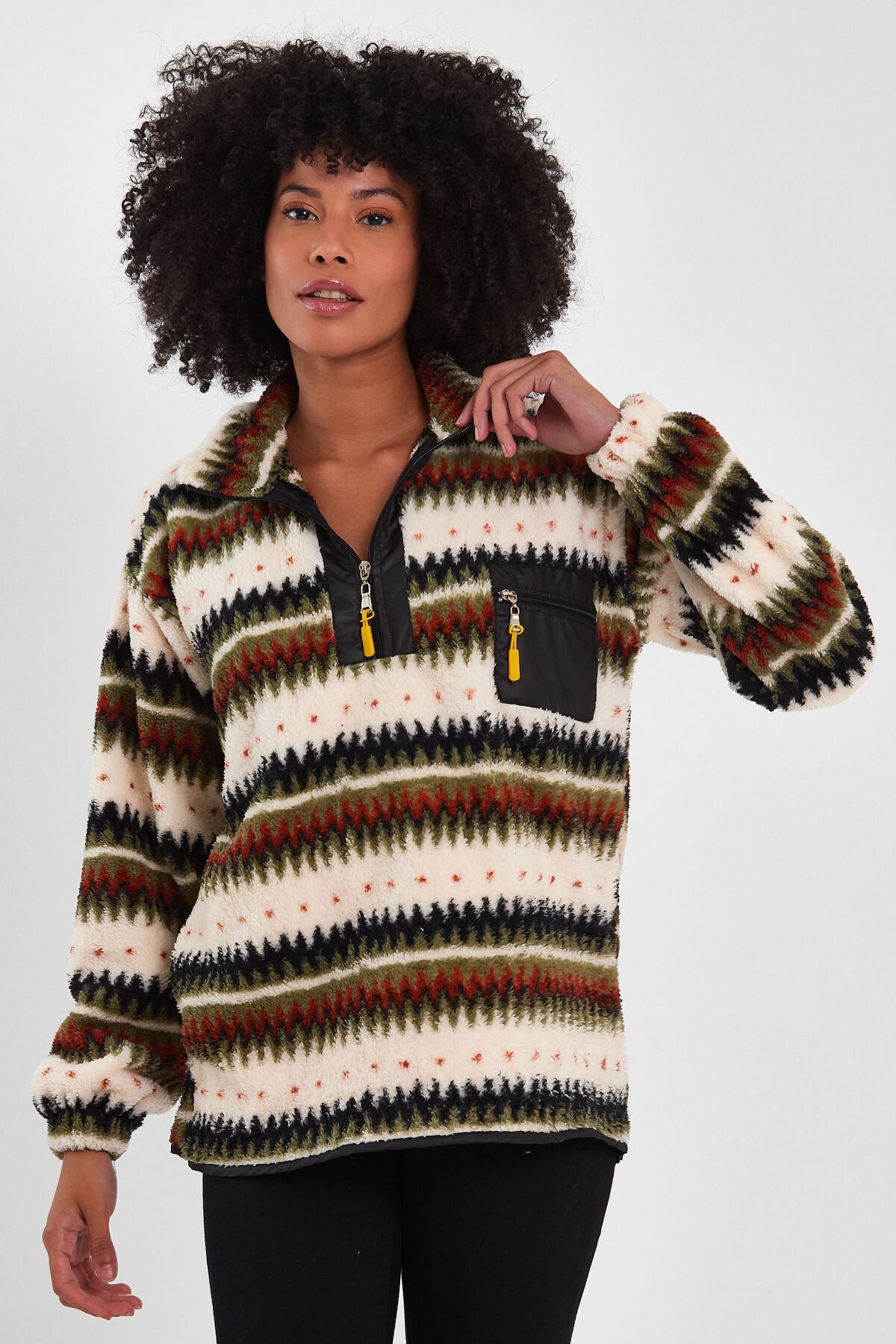 Etnik Desen Unisex Polar