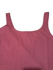 Gül Kurusu Penye Düz Elbise