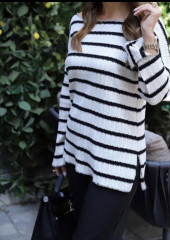 Çizgili Yumuşak Doku Triko