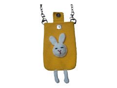 El Örgüsü Tavşan Figürlü Cep Telefonluk
