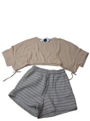 Şort Crop T-shirt Takım