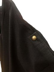Büyük Beden Kısa Kol V Yaka Kadın T-shirt SİYAH - 42