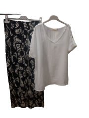 Büyük Beden Desenli Kadın Pantolon