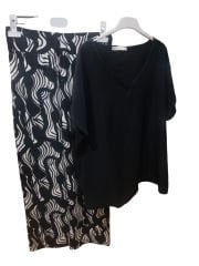 Büyük Beden Desenli Kadın Pantolon