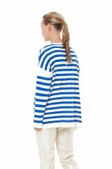 Oversize Çizgili Triko Kazak SAKS - STD