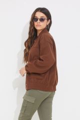 Cepli Kaşe Bomber Ceket