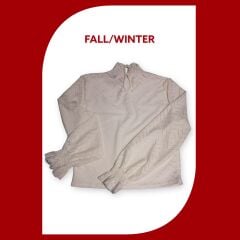 Boğazlı Uzun Kollu Kadın Bluz Ekru