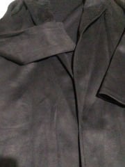 Nubuk Midi Kadın Ceket Siyah