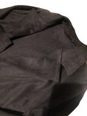 Nubuk Midi Kadın Ceket Siyah