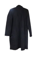 Nubuk Midi Kadın Ceket Siyah