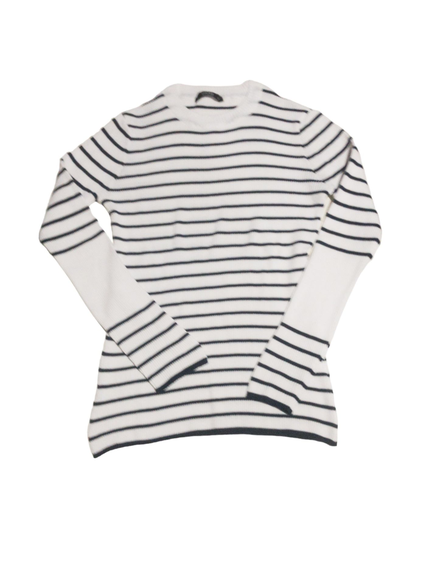 Çizgili Uzun Kollu Kadın Bluz LACİVERT - M