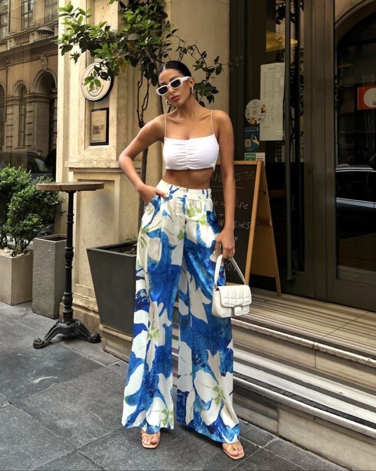 Kimono Takım Mavi Desenli
