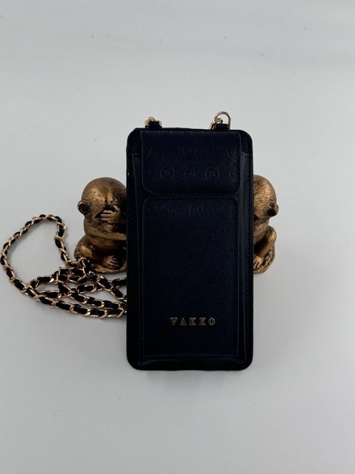 Kadın Monogram Vakko Cep Telefonluk SİYAH