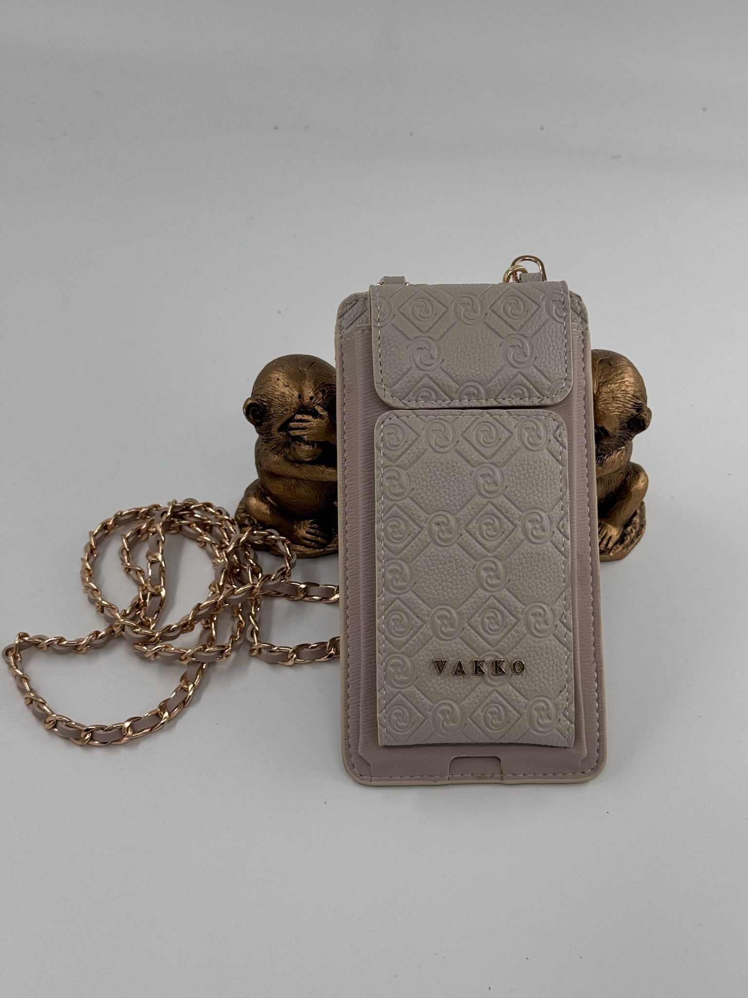 Kadın Monogram Vakko Cep Telefonluk BEJ