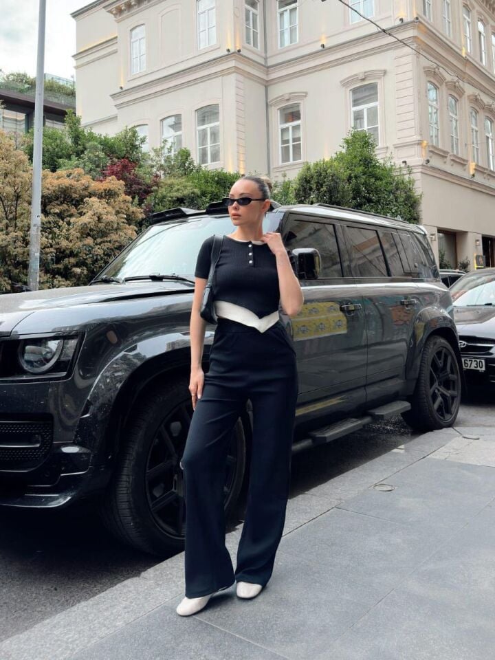 Düğme Yakalı Alt Üst Takım