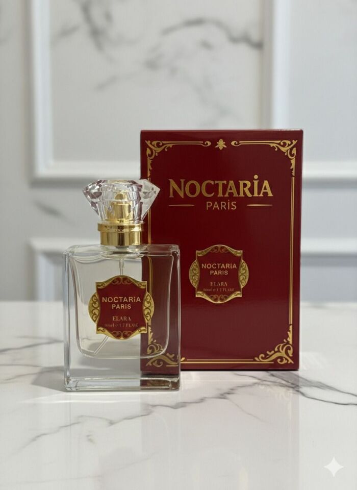 Noctaria Paris Elara Kadın Parfümü 50 ml | Tatlı Oryantal Niş Koku | Badem, Kahve & Vanilya Notalı | Premium Esans